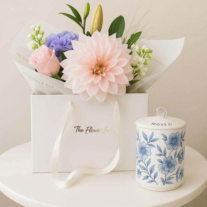 Flower bag & candle