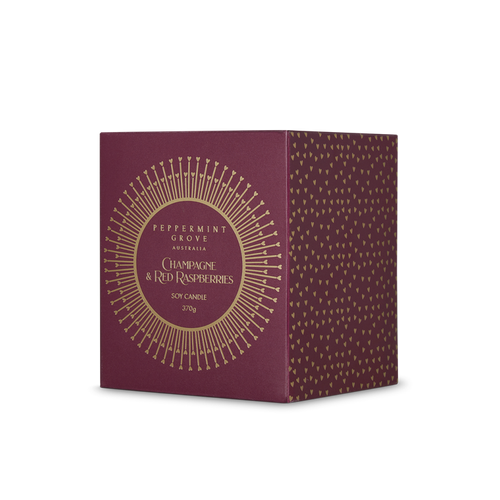 Champagne & Red Raspberries Soy Candle