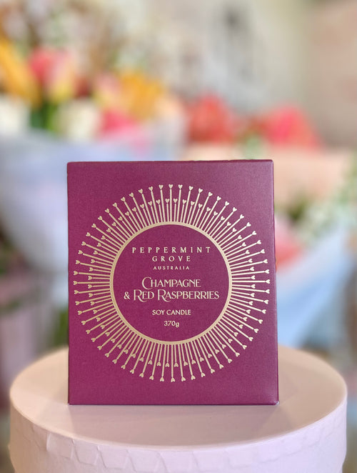 Champagne & Red Raspberries Soy Candle