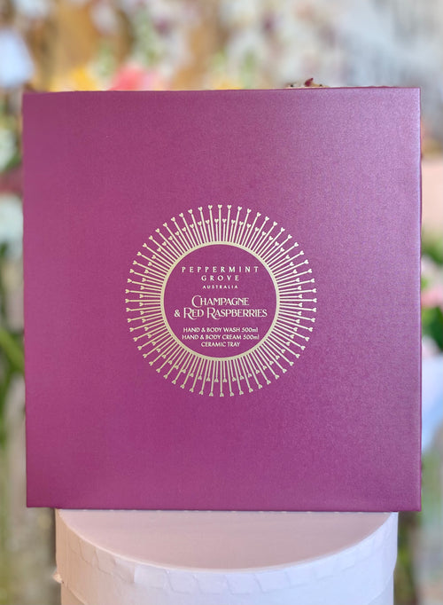 Champagne & Red Raspberries Gift Set