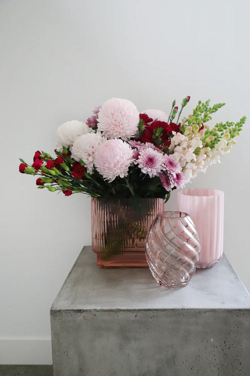 Pink ripple vase