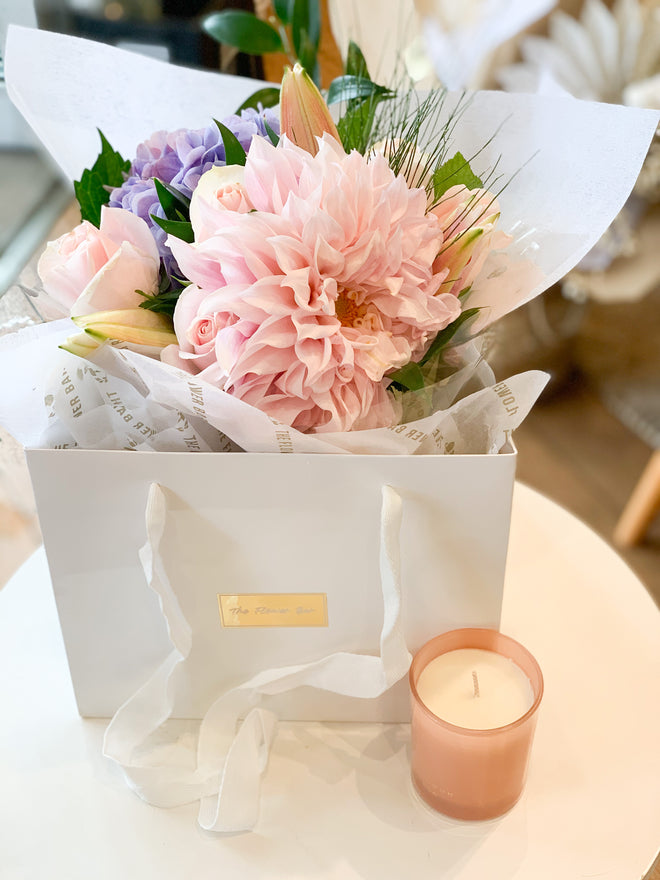 Flower bag & candle